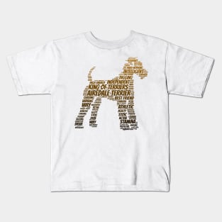 Airedale Terrier Word Art Design Kids T-Shirt